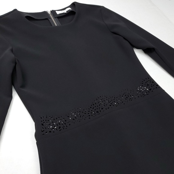 New Parker Black Embroidered Eyelet Bell Sleeve Dress Size Xs - Picture 14 of 14